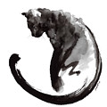 Black Cat Painting, Cat Paintings, Cat Wall Decor, Cat Home Decor, Abstract Cat Print, Cat Poster