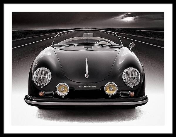 Classic Car on Open Road Framed Print