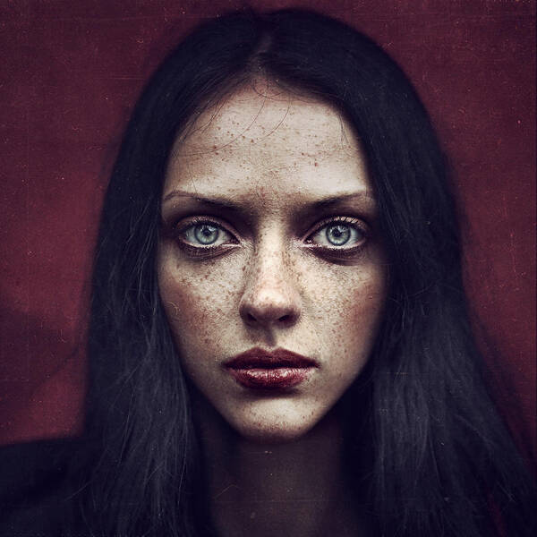 Intense Gaze Portrait Poster