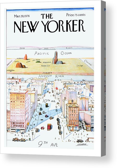 NYC View with Exaggerated Perspective Acrylic Print
