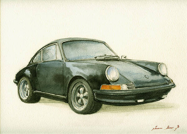 Classic Black Car Portrait Poster
