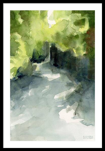 Serene Central Park Pathway Framed Print