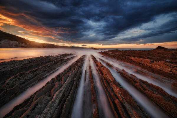 Dramatic Coastal Sunset Art Print