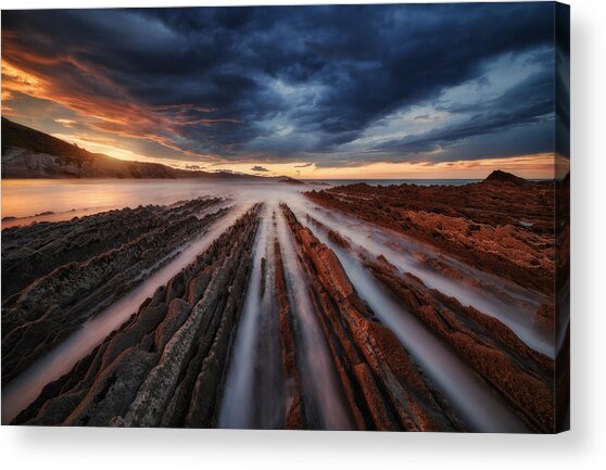 Dramatic Coastal Sunset Acrylic Print