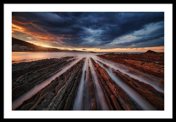 Dramatic Coastal Sunset Framed Print